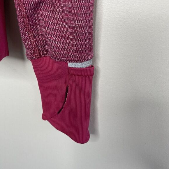 LULULEMON Runderful 1/2-Zip Womens 4 Mini Check Red Berry Rumble Running - Picture 5 of 14